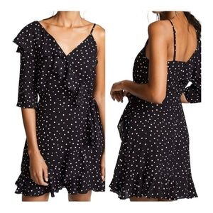 Jack by BB Dakota Hotline Bling Polka Dot One-Sleeve Dress. Size 8.